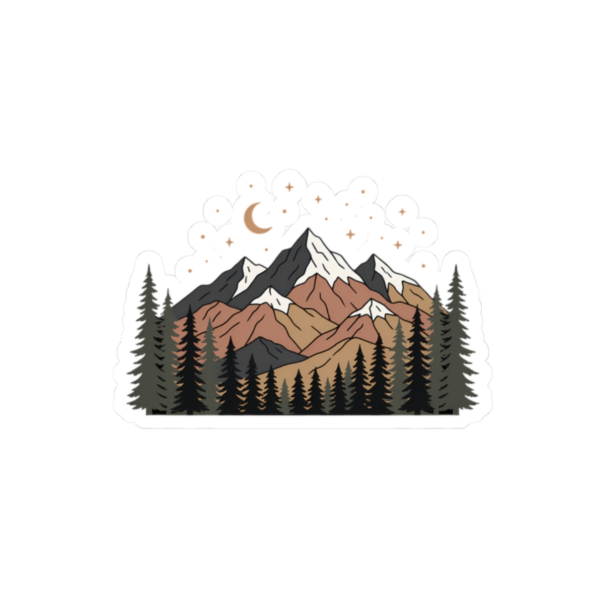 Mountain Night Sticker