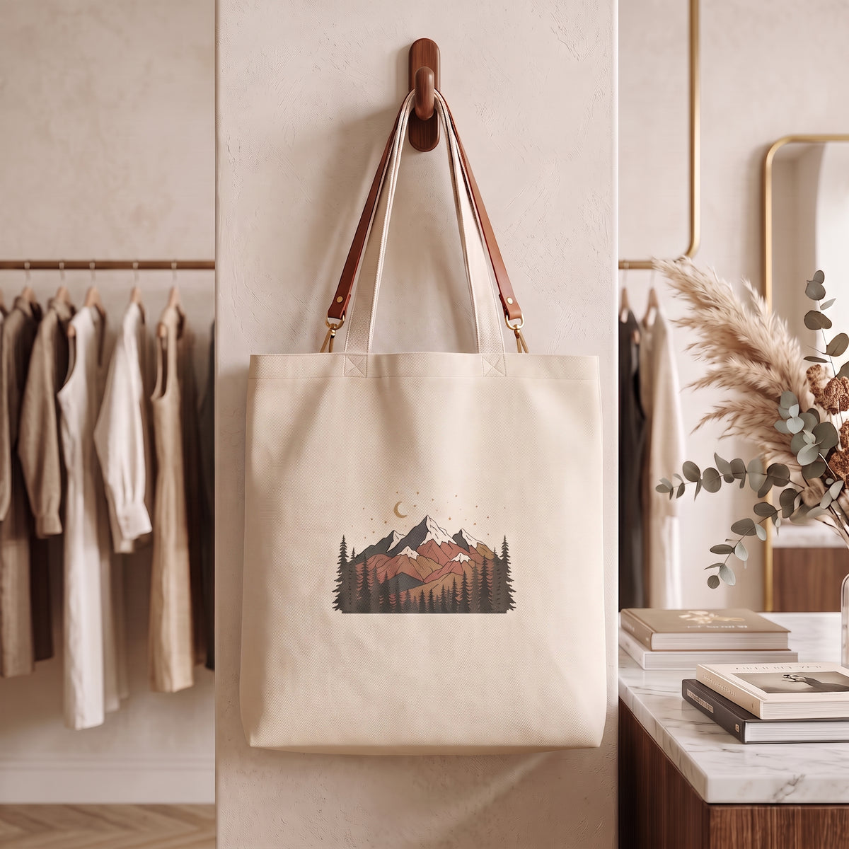 Mountain Night Tote Bag