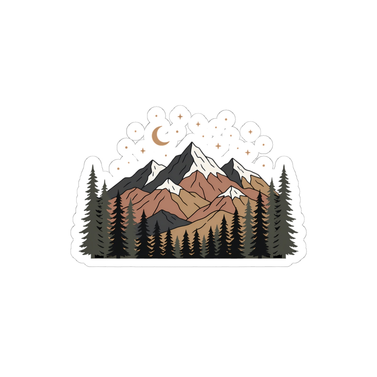 Mountain Night Sticker